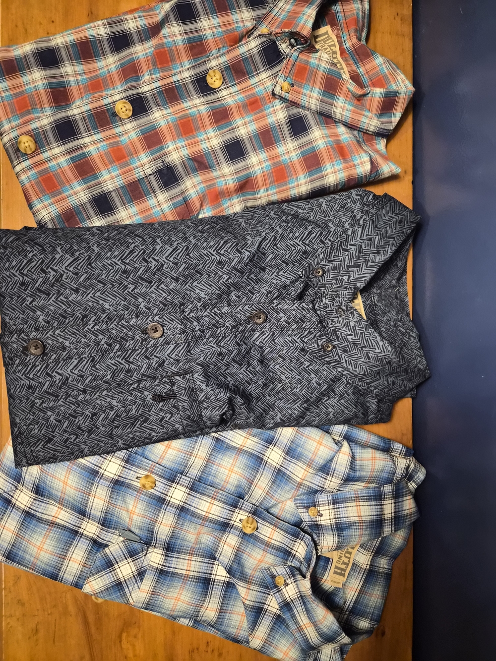 3pc Duluth Trading Co Men’s Large Shirt Bundle Plaid Button Downs L
